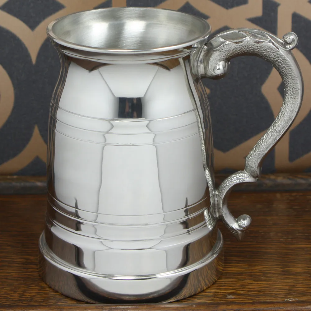 1 Pint* Pewter Beer Mug Tankard - Old London Style