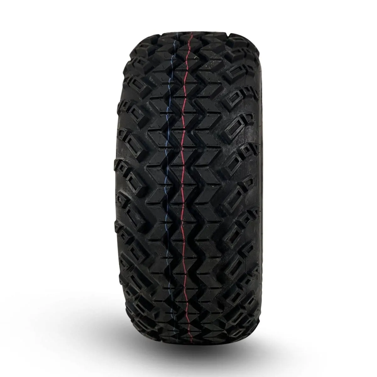 12" Spyder Black/Machined Golf Cart Wheels and All Terrain Tires Combo - Set of 4