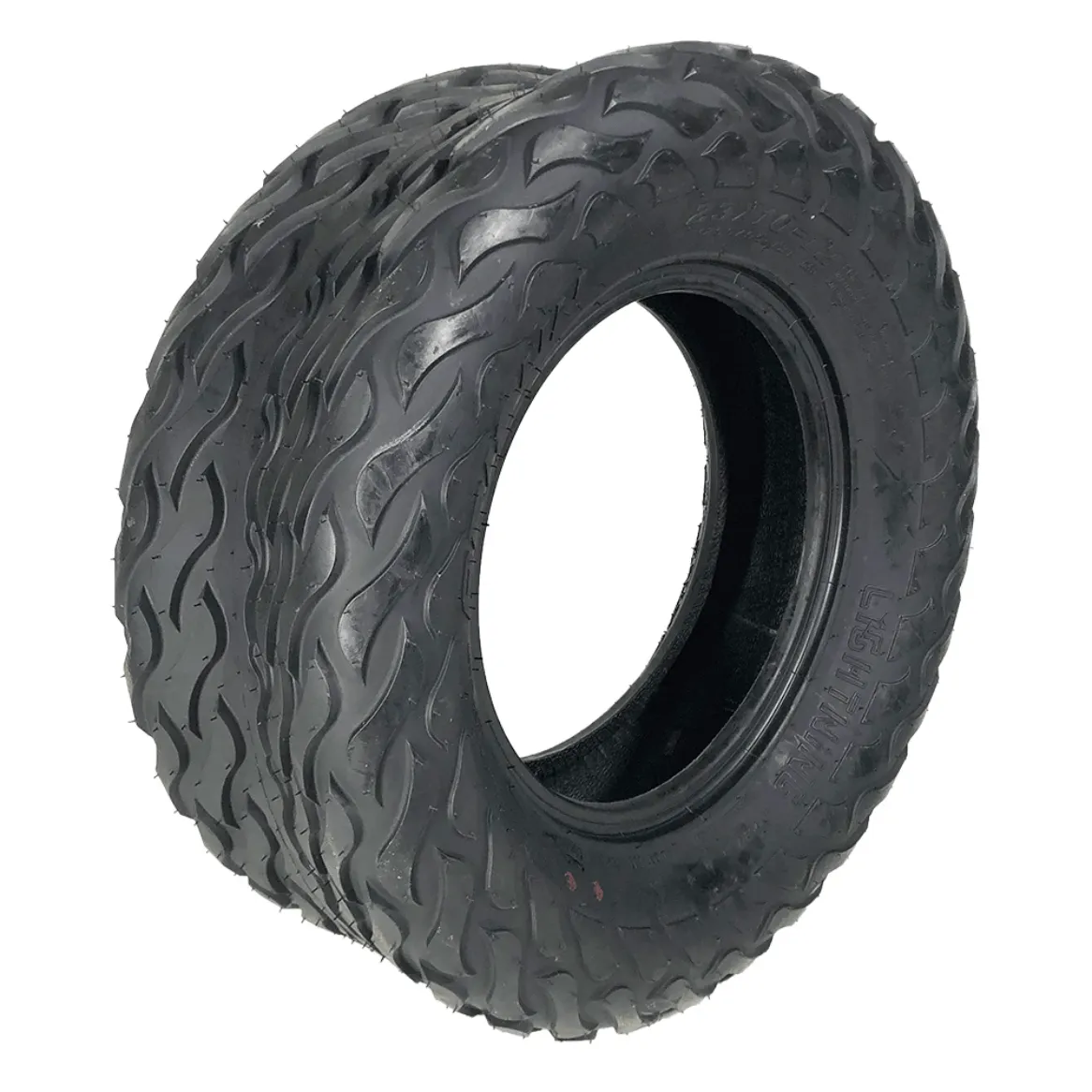 12" Spyder Black/Machined Golf Cart Wheels and All Terrain Tires Combo - Set of 4