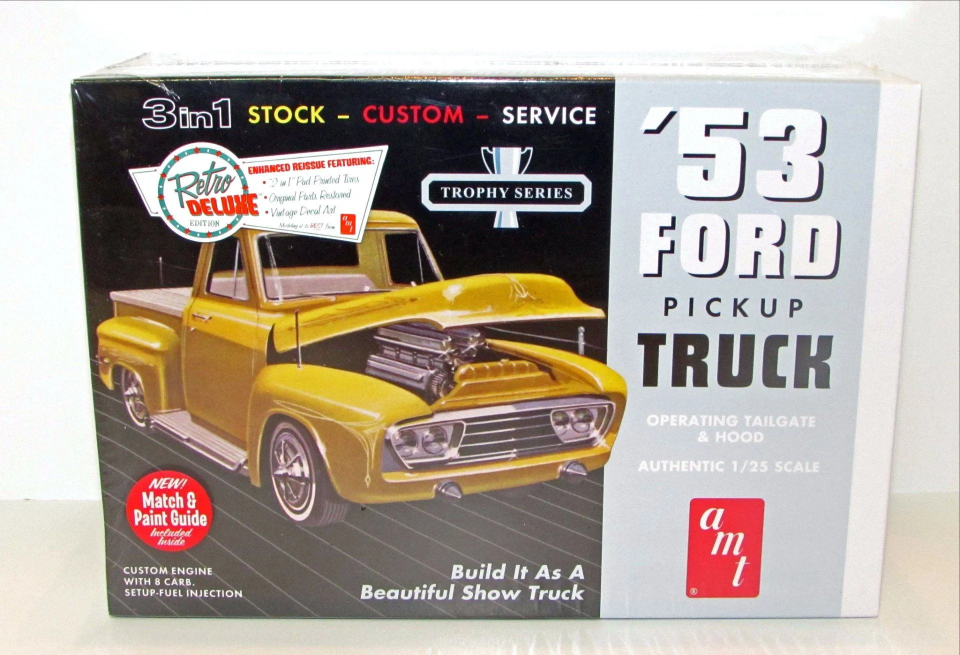 1953 Ford Pickup Truck New Plastic Model Kit AMT 882 1/25