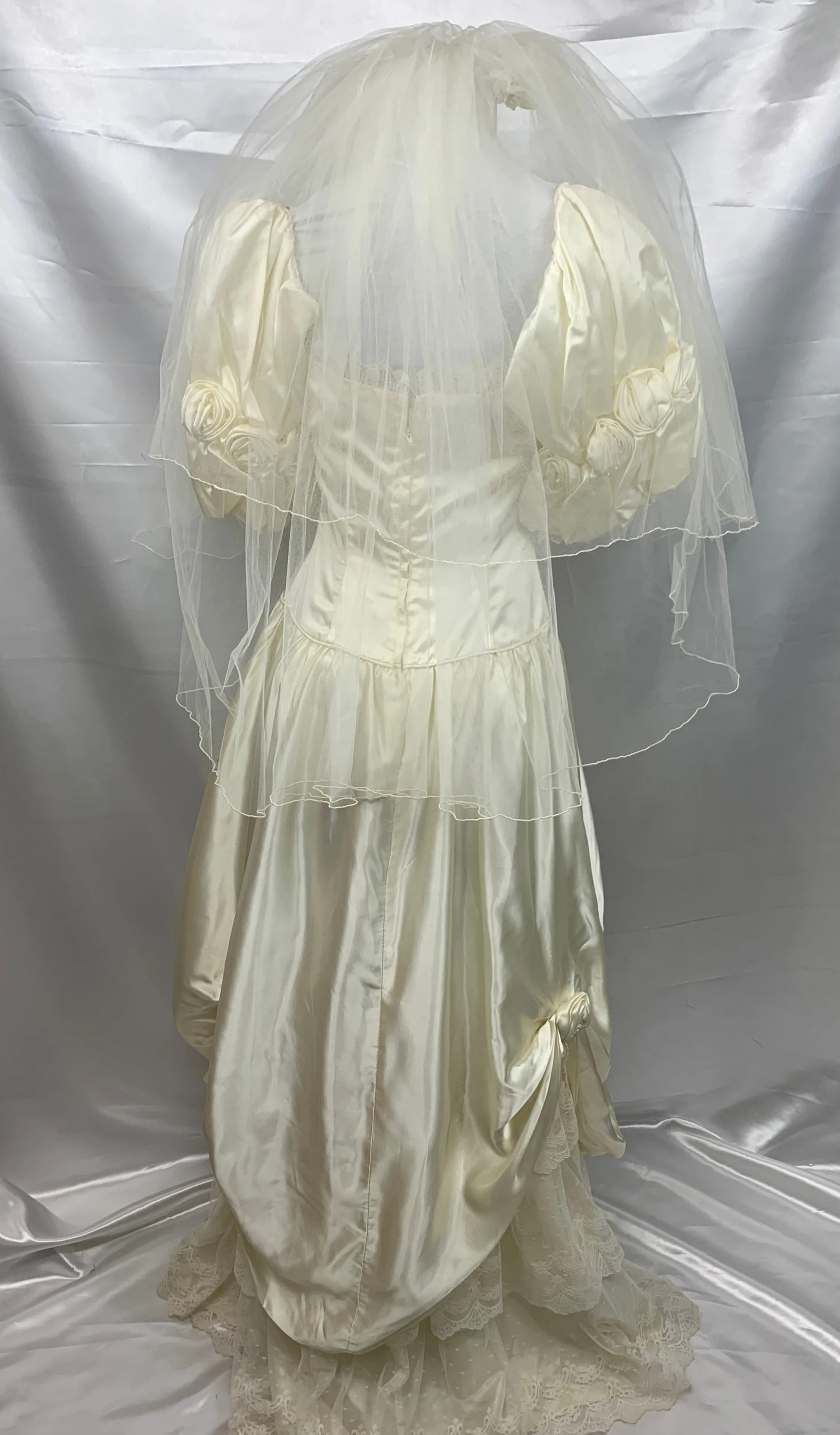 1980's Off White Prom / Wedding Dress Vintage Women's XS/Small
