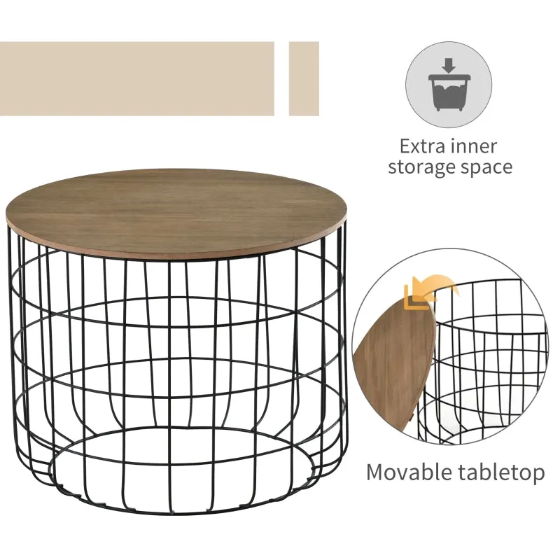 2pc Coffee Table Set - Black, Brown