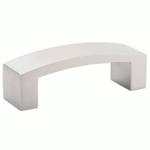 4 3/8 Inch Overall (4 Inch c-c) Bauhaus Pull (Brushed Nickel Finish)