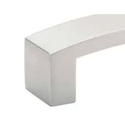 4 3/8 Inch Overall (4 Inch c-c) Bauhaus Pull (Brushed Nickel Finish)