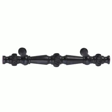5 Inch Overall (3 Inch c-c) Solid Brass Georgian Roped Style Pull (Oil Rubbed Bronze Finish)