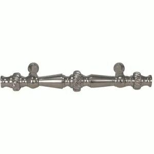 5 Inch Overall (3 Inch c.c.) Solid Brass Georgian Roped Style Pull (Polished Chrome Finish)