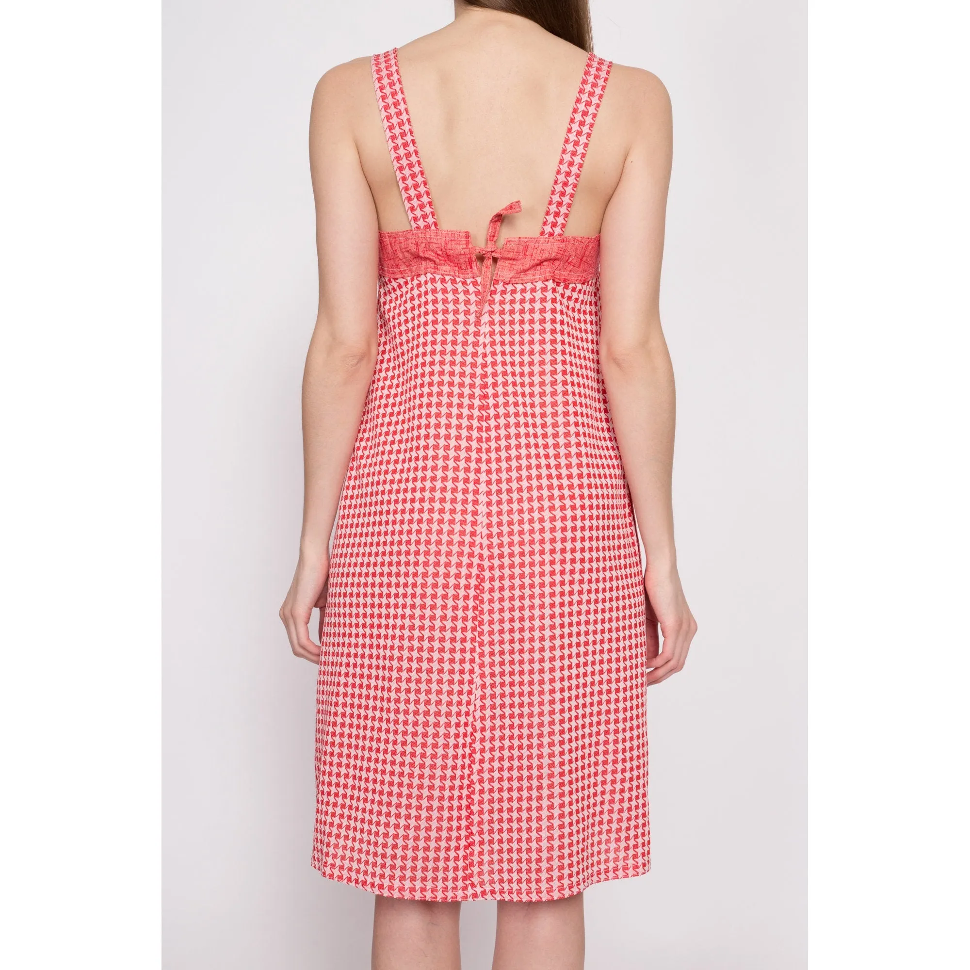 70s Pinwheel Print Pinafore Dress - Small