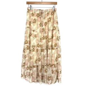 Aerie Floral Print Drawstring Waist Skirt- Size L