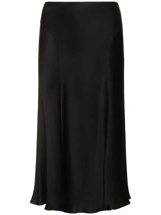 Alberta Ferretti   Satin midi skirt 