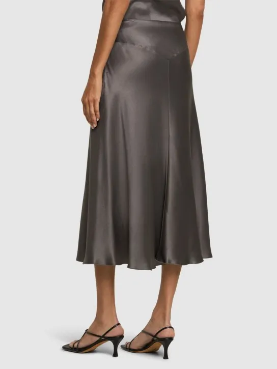 Alberta Ferretti   Satin midi skirt 