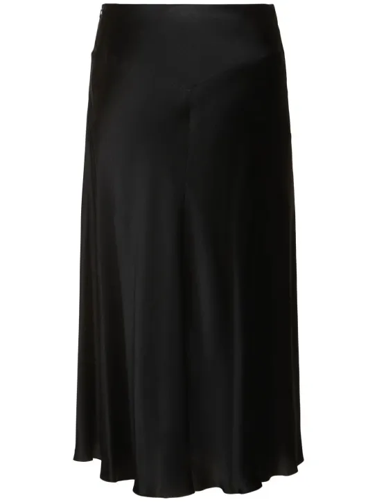 Alberta Ferretti   Satin midi skirt 