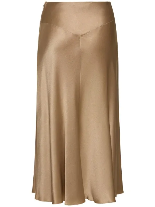 Alberta Ferretti   Satin midi skirt 