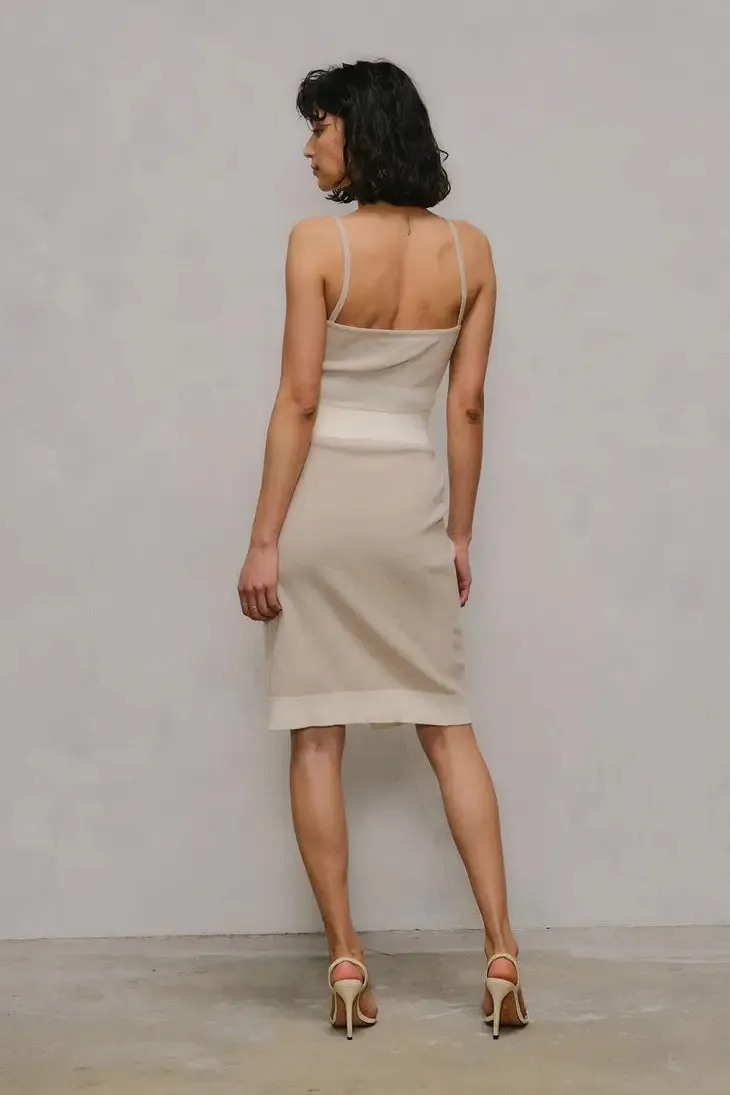 Almond Side Knot Overlap Skirt