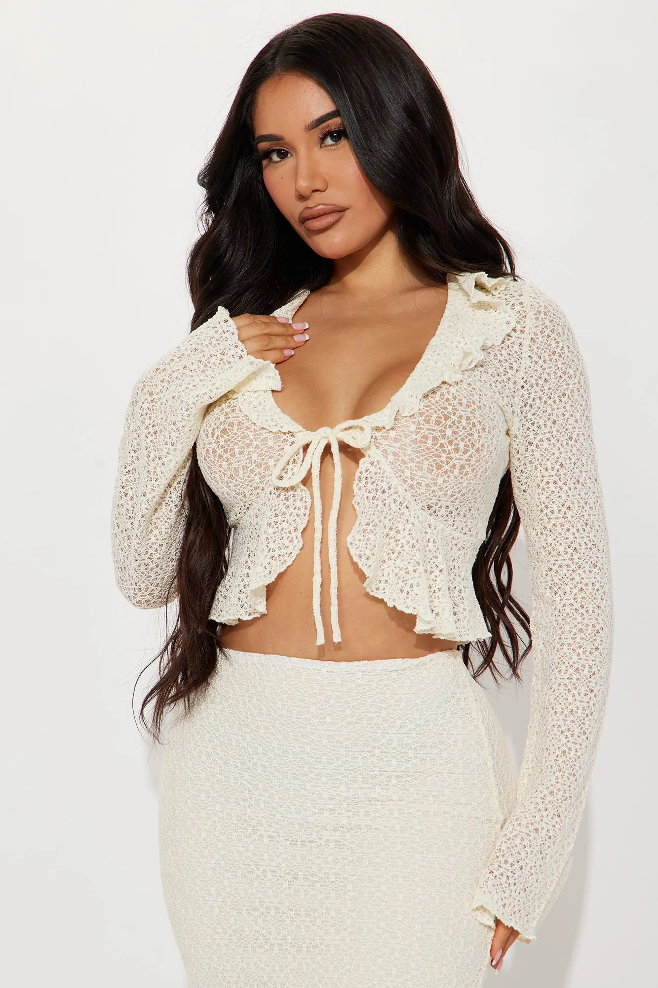 Always Appropriate Skirt Set  - Cream