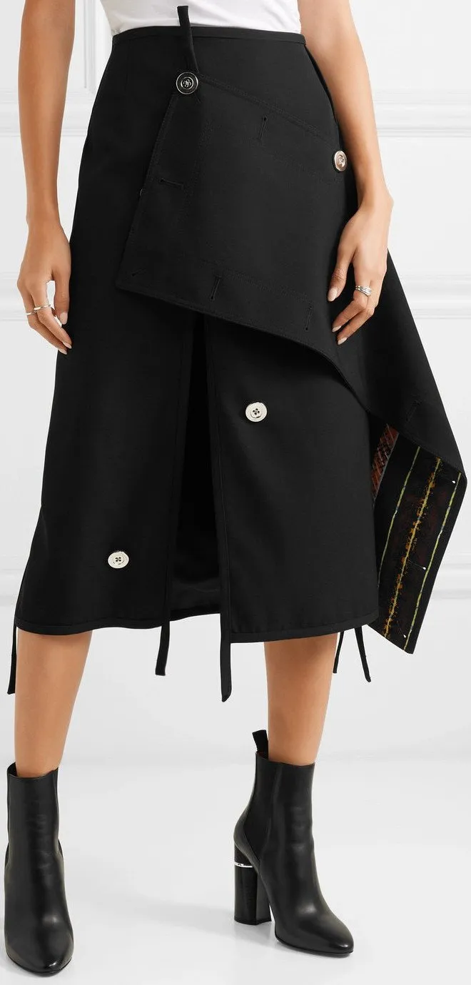 Asymmetric Embellished  Skirt