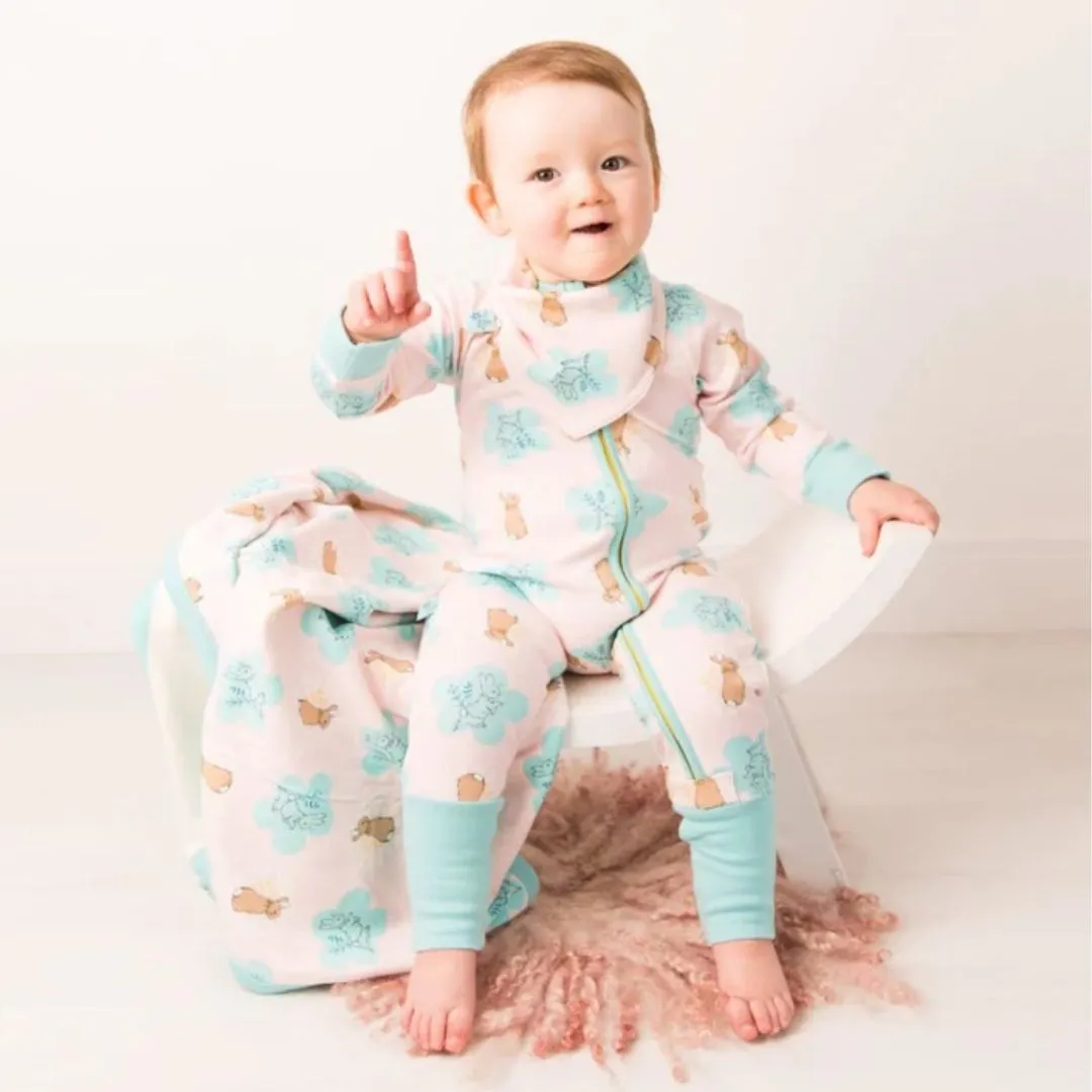 Baby Girl Clothing 'Peter Rabbit' Garden Zip Up Romper