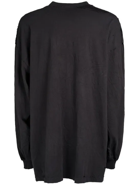 Balenciaga   Large long sleeve cotton t-shirt 