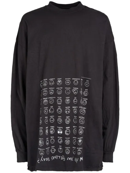 Balenciaga   Large long sleeve cotton t-shirt 