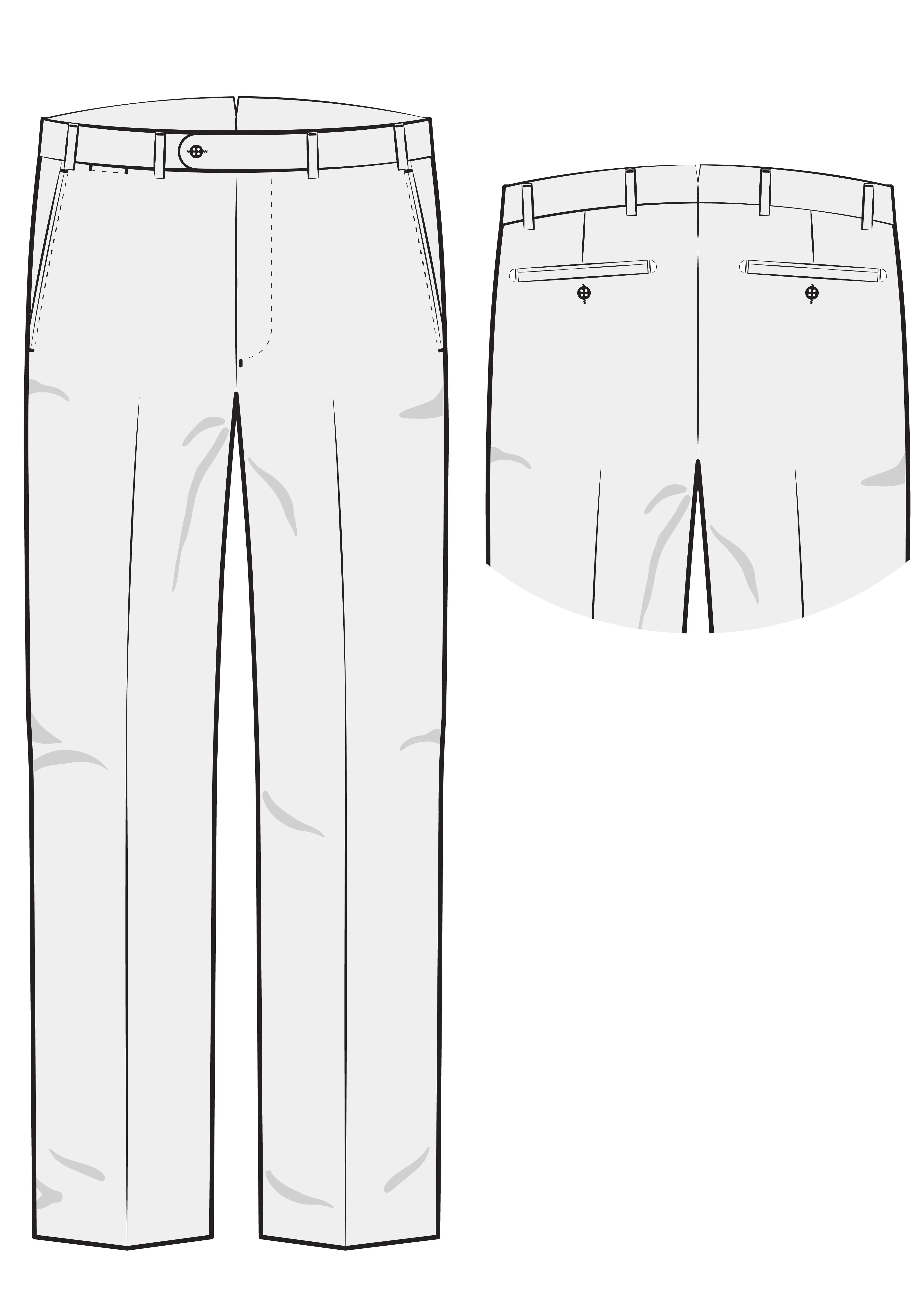 Ballin Pants - Park Super 130 Gabardine Loro Piana - Navy Mix