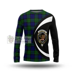 Bannatyne Tartan Long Sleeve T-Shirt with Family Crest Circle Style