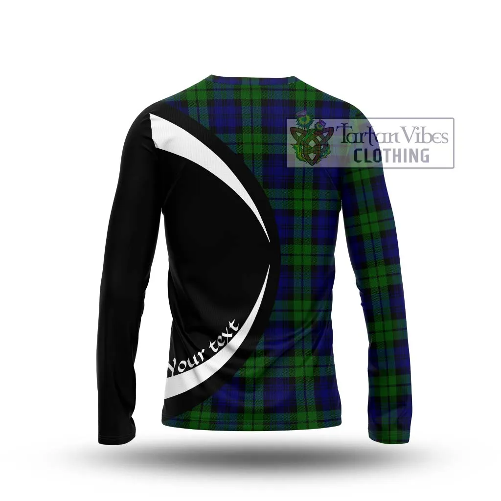 Bannatyne Tartan Long Sleeve T-Shirt with Family Crest Circle Style