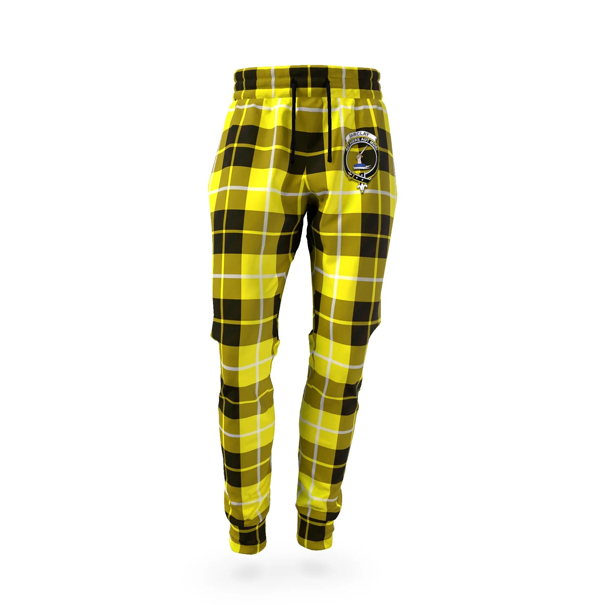 Barclay Dress Modern Tartan Joggers Pants with Family Crest