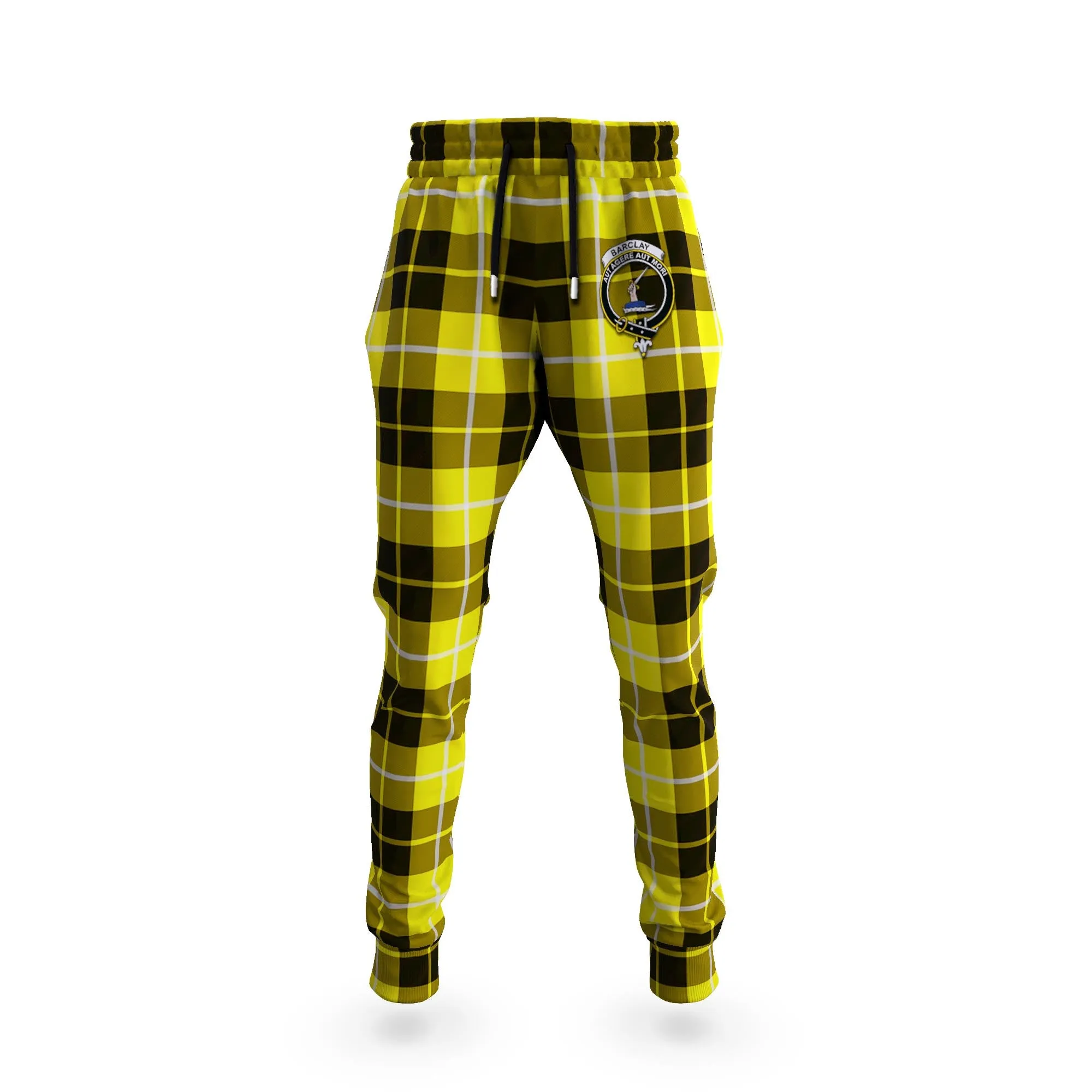 Barclay Dress Modern Tartan Joggers Pants with Family Crest