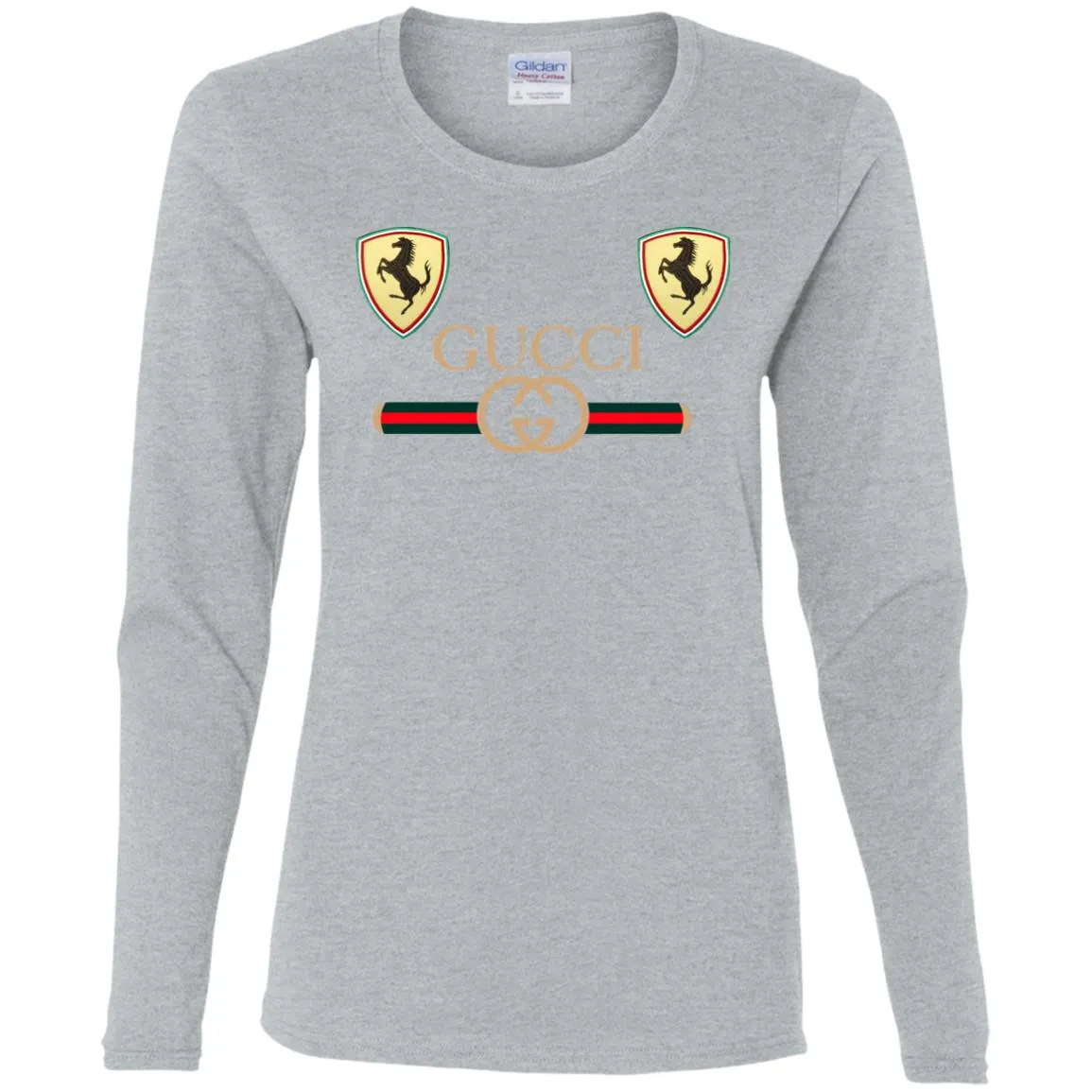 Best Gucci Ferrari New T-shirt Women Long Sleeve Shirt