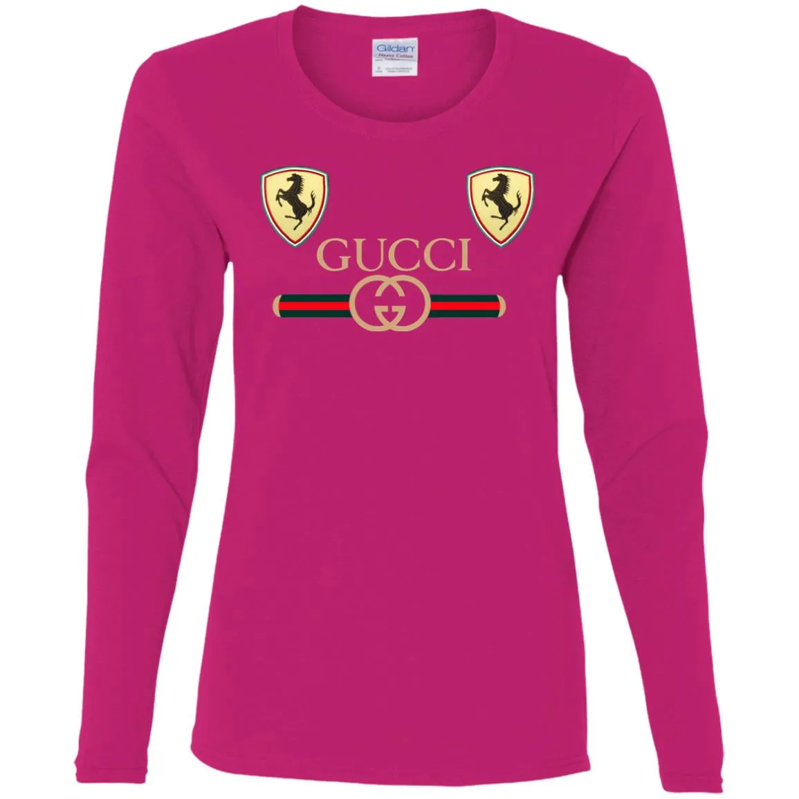 Best Gucci Ferrari New T-shirt Women Long Sleeve Shirt