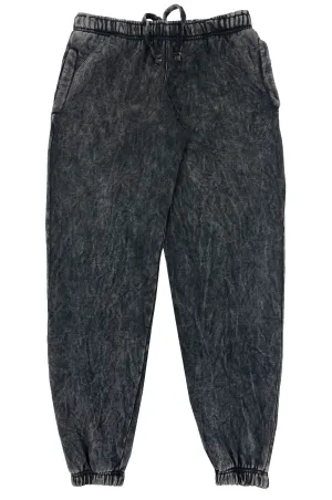 Black Mineral Wash Joggers