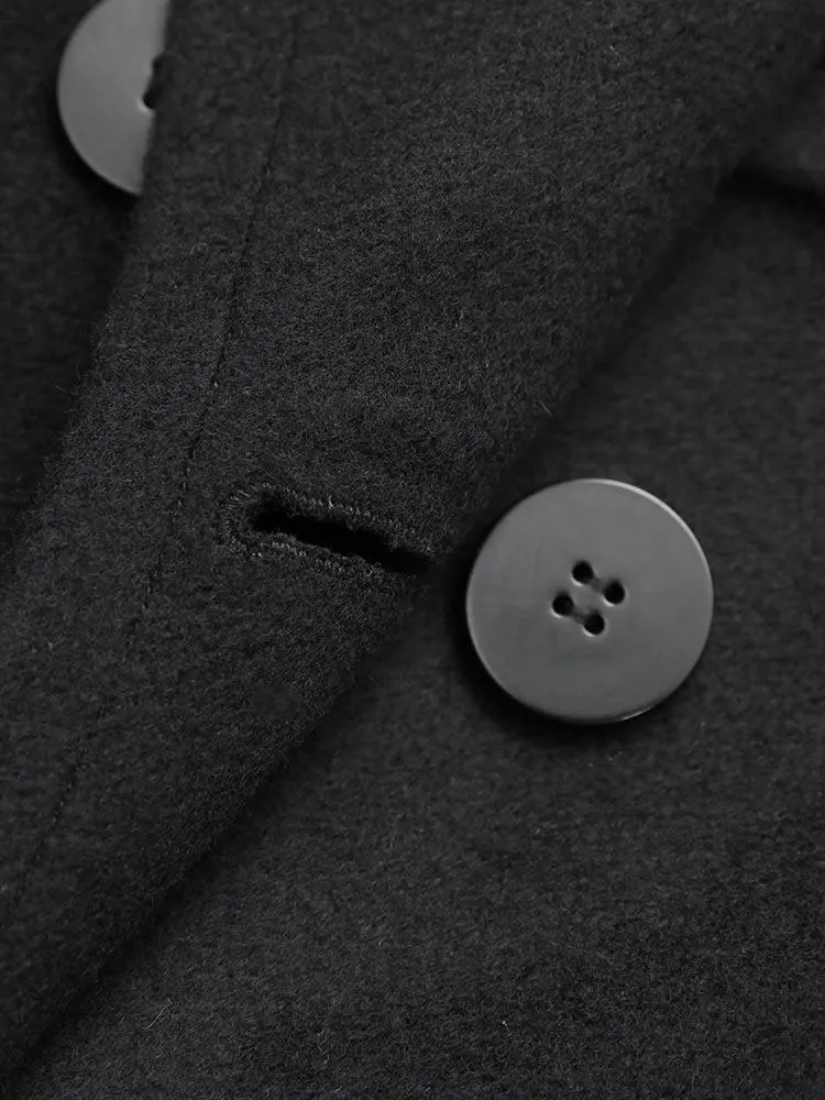 Black Slim Cashmere Overcoat