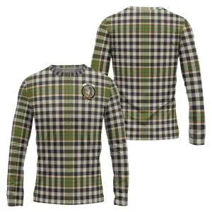 Burns Check Tartan Long Sleeve T-Shirt with Family Crest