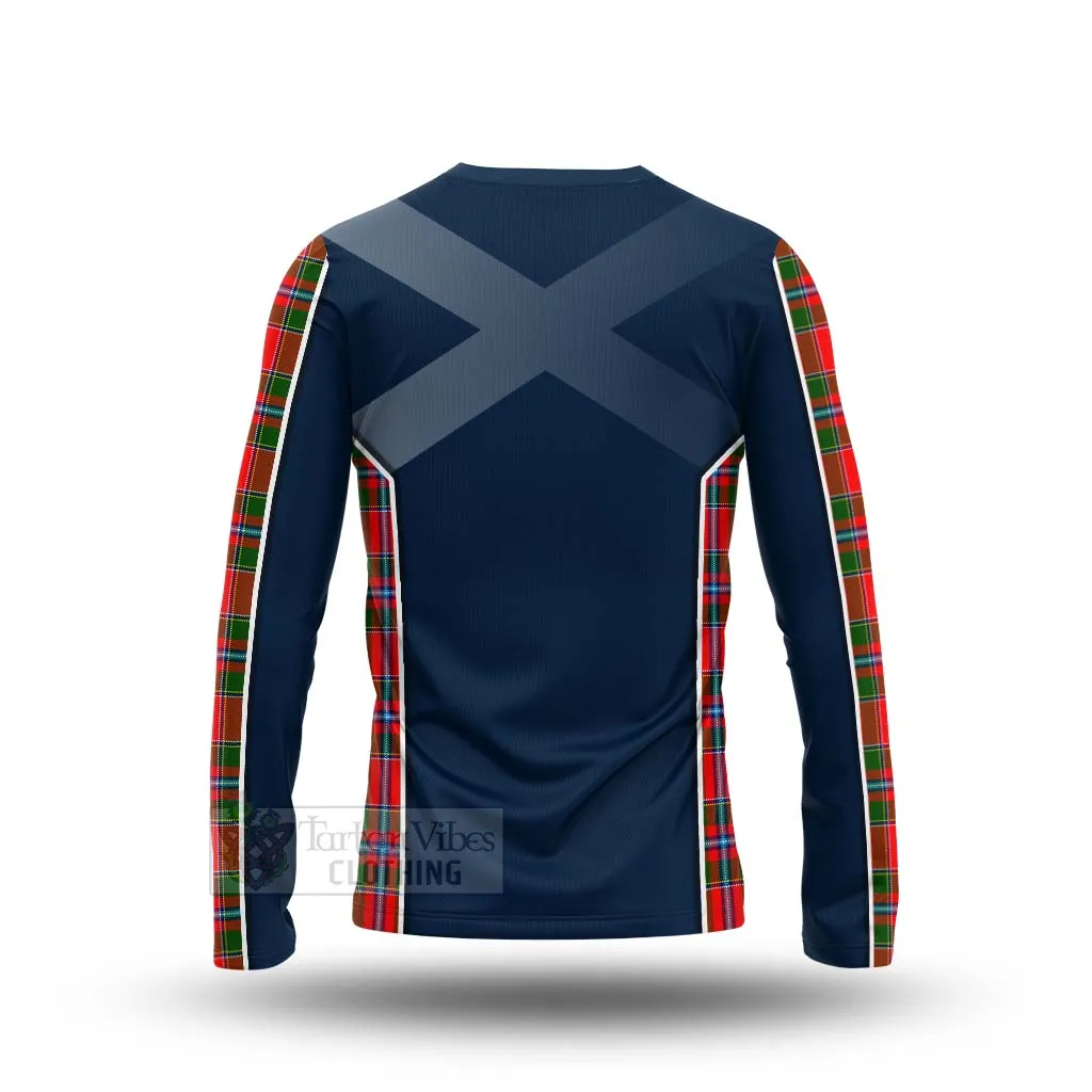 Butter Tartan Long Sleeve T-Shirt with Family Crest and Scottish Thistle Vibes Sport Style
