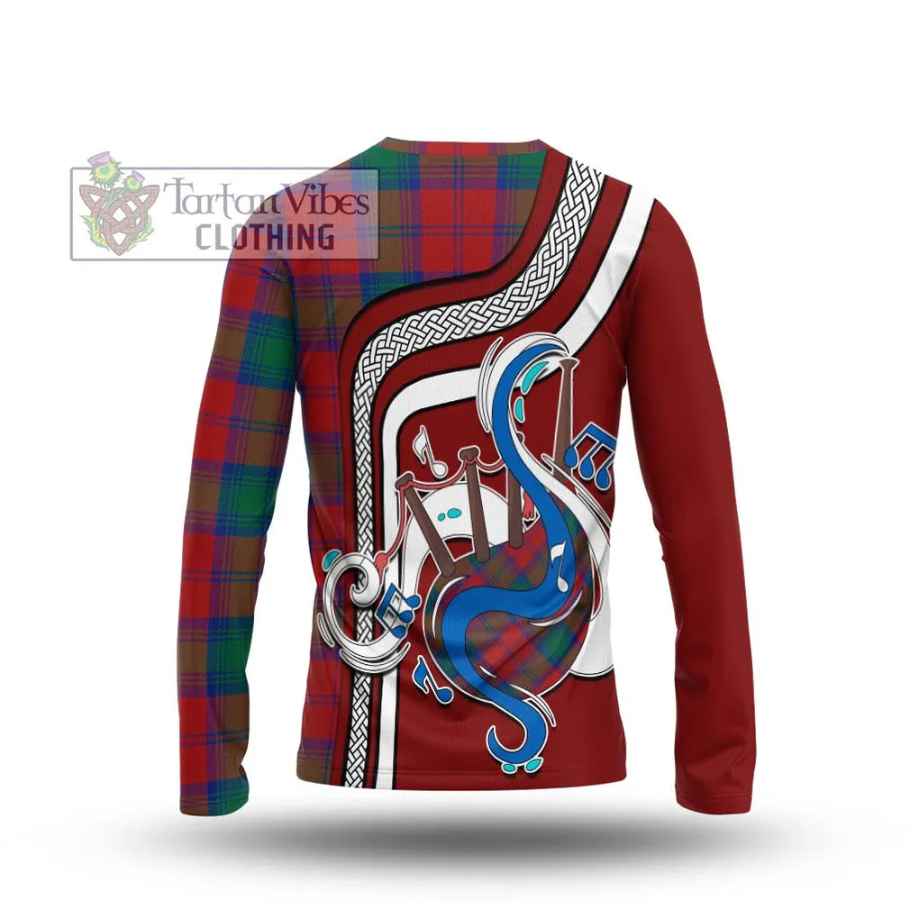 Byres (Byses) Tartan Long Sleeve T-Shirt with Epic Bagpipe Style