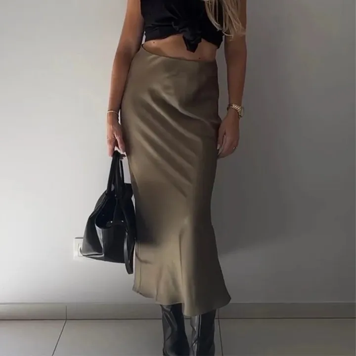 Caden Satin Allure Mermaid Skirt