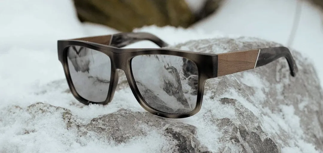 CAMP Eyewear Cliff Sunglasses Matte Pearl Grey | Walnut