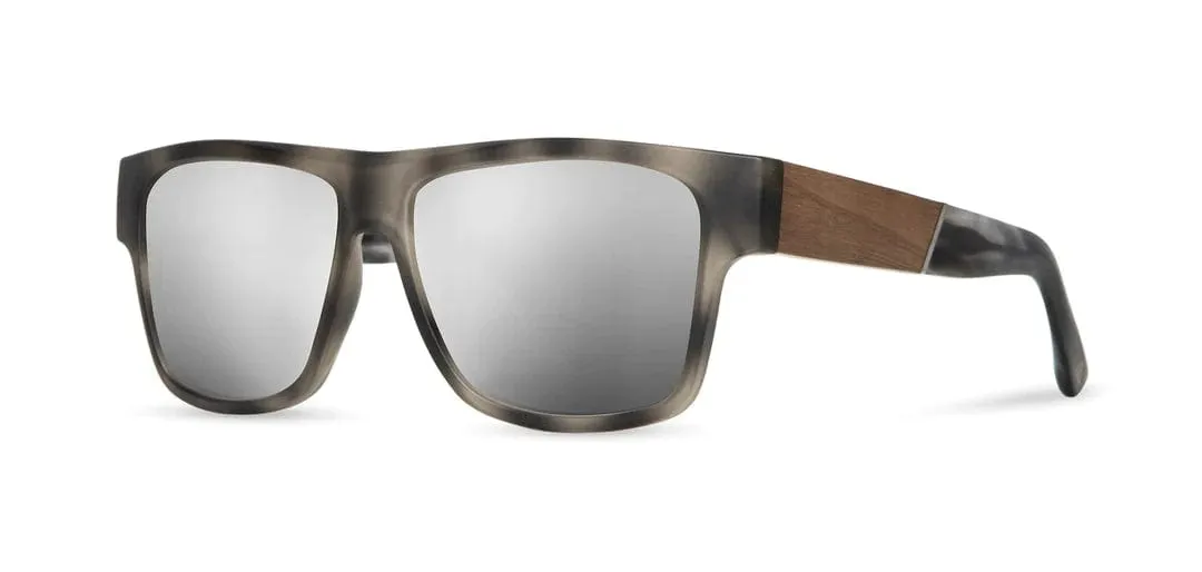 CAMP Eyewear Cliff Sunglasses Matte Pearl Grey | Walnut