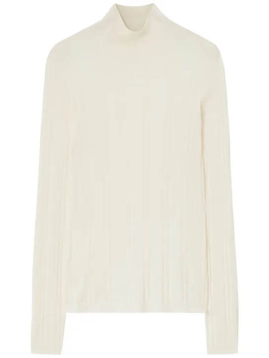 Carven   Silk ribbed knit top 