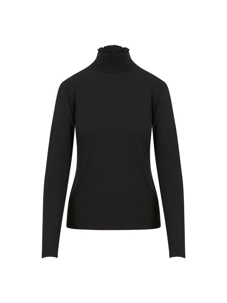 CC Heart Sofia Turtleneck Top Black