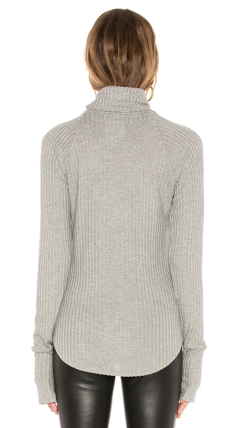 Chaser Thermal Raglan Turtleneck Grey