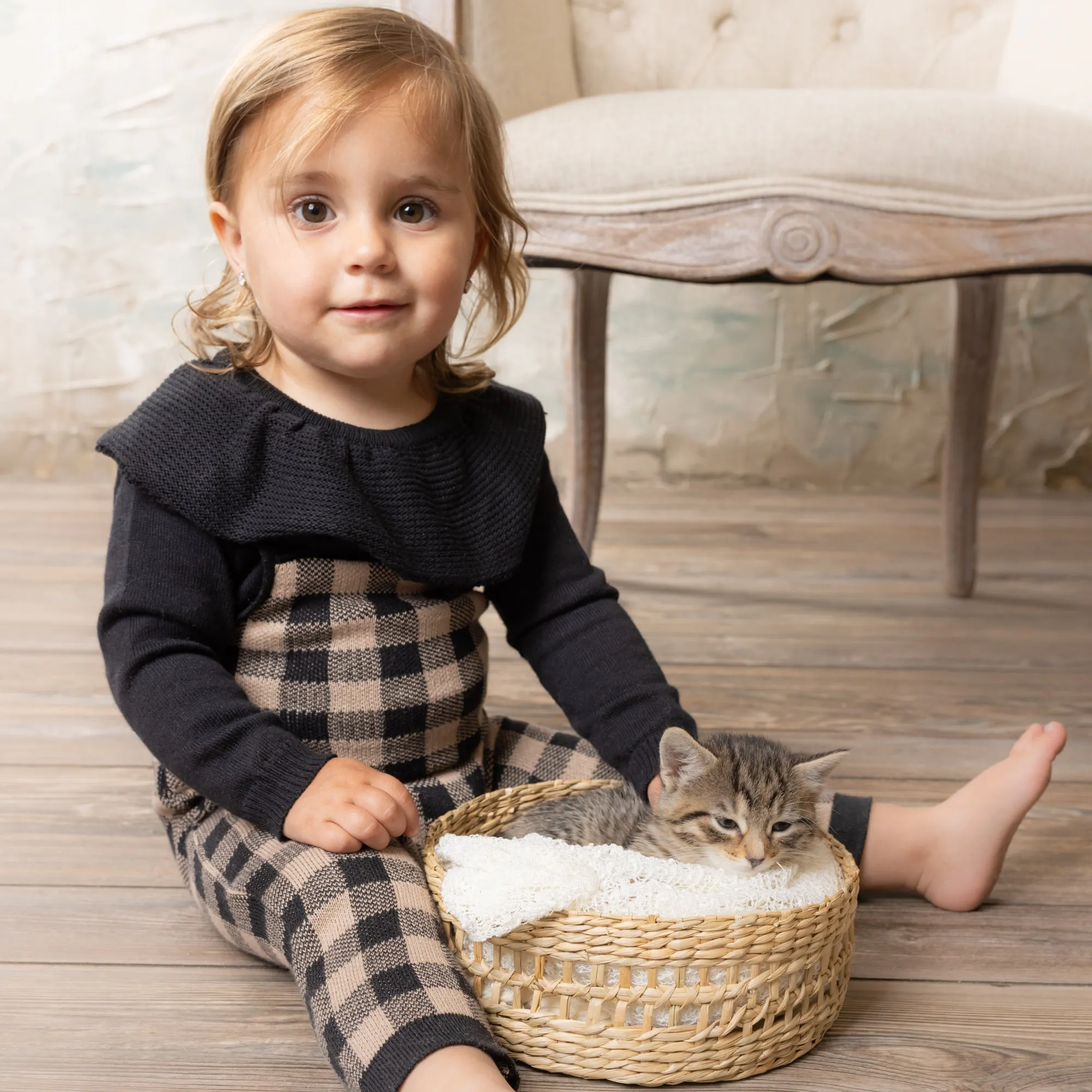 Checkered Overall ~ Black