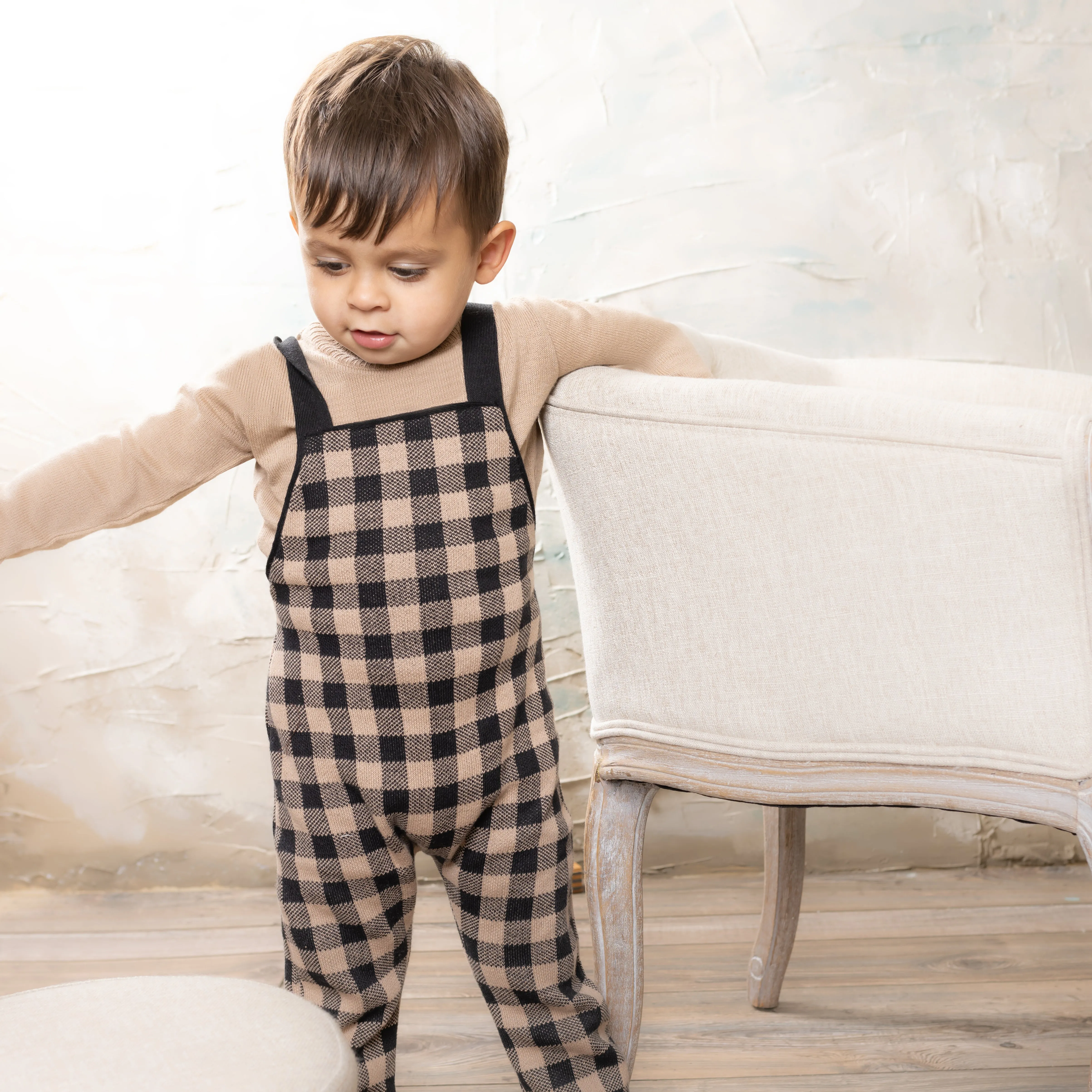 Checkered Overall ~ Black
