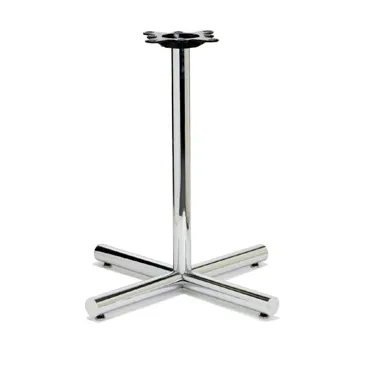 Chrome Retro Tube Table Base Flat End 22