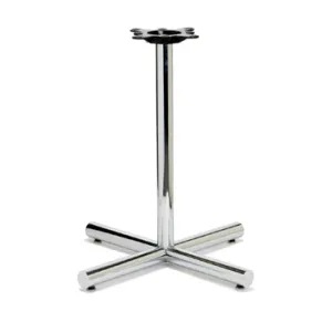 Chrome Retro Tube Table Base Flat End 22