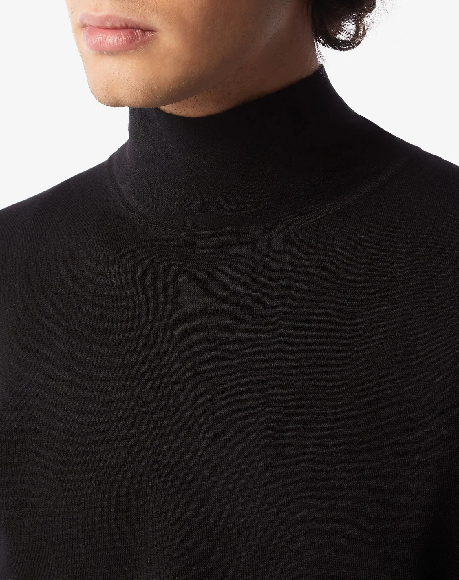 CORNELIANI Extrafine Wool Turtleneck BLACK