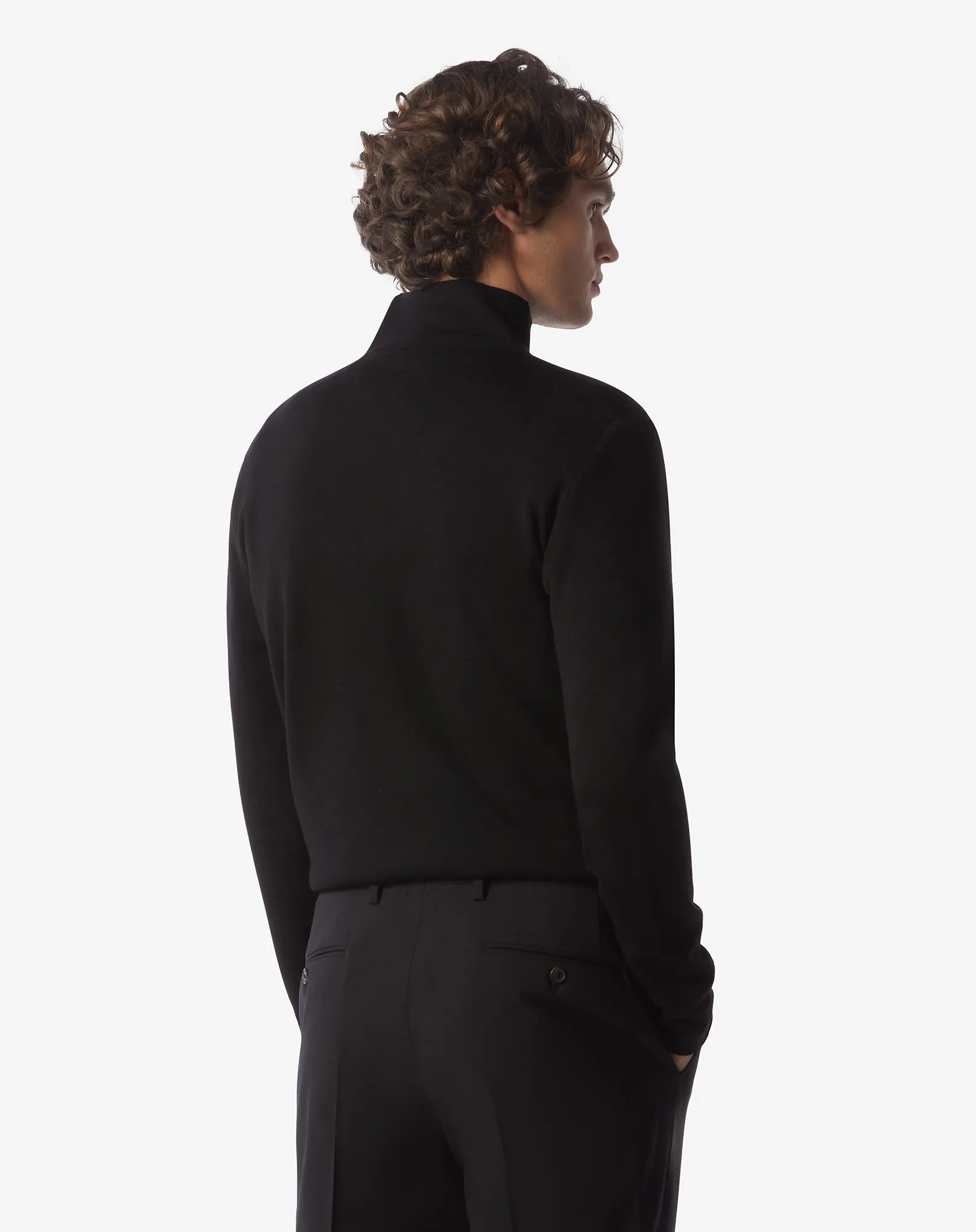 CORNELIANI Extrafine Wool Turtleneck BLACK