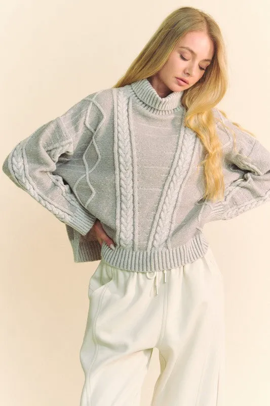 Cozy Cable-Knit Turtleneck Sweater