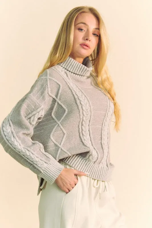 Cozy Cable-Knit Turtleneck Sweater