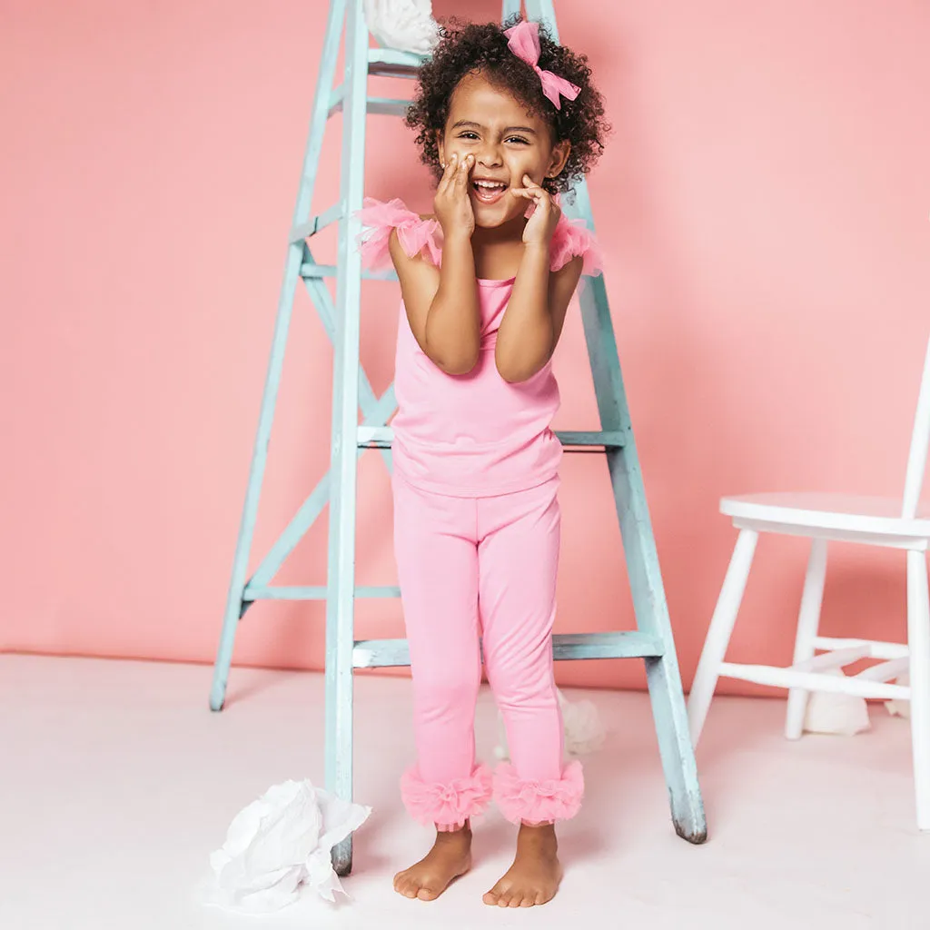 Cruisin' Pink Ruffled Tulle Cami
