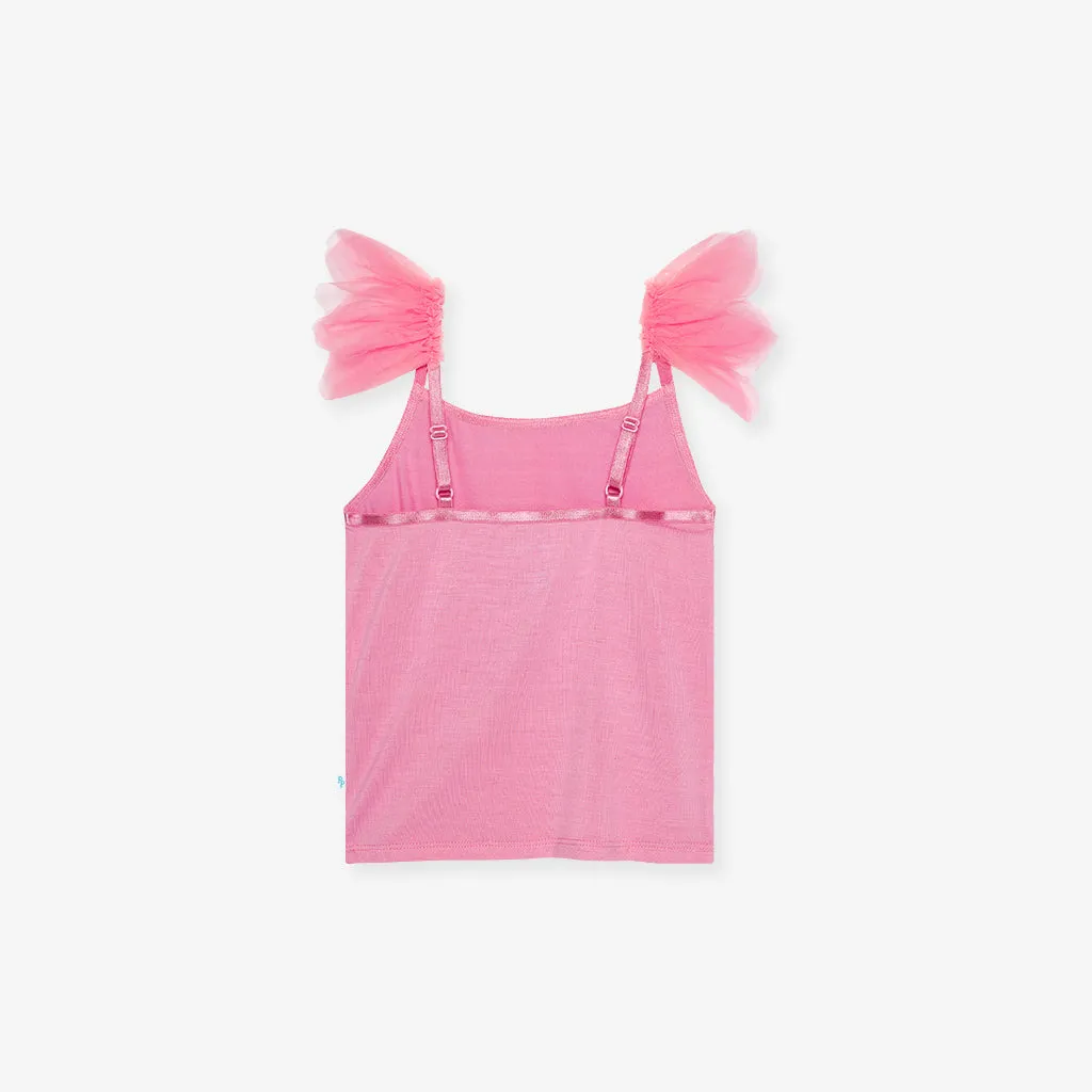 Cruisin' Pink Ruffled Tulle Cami